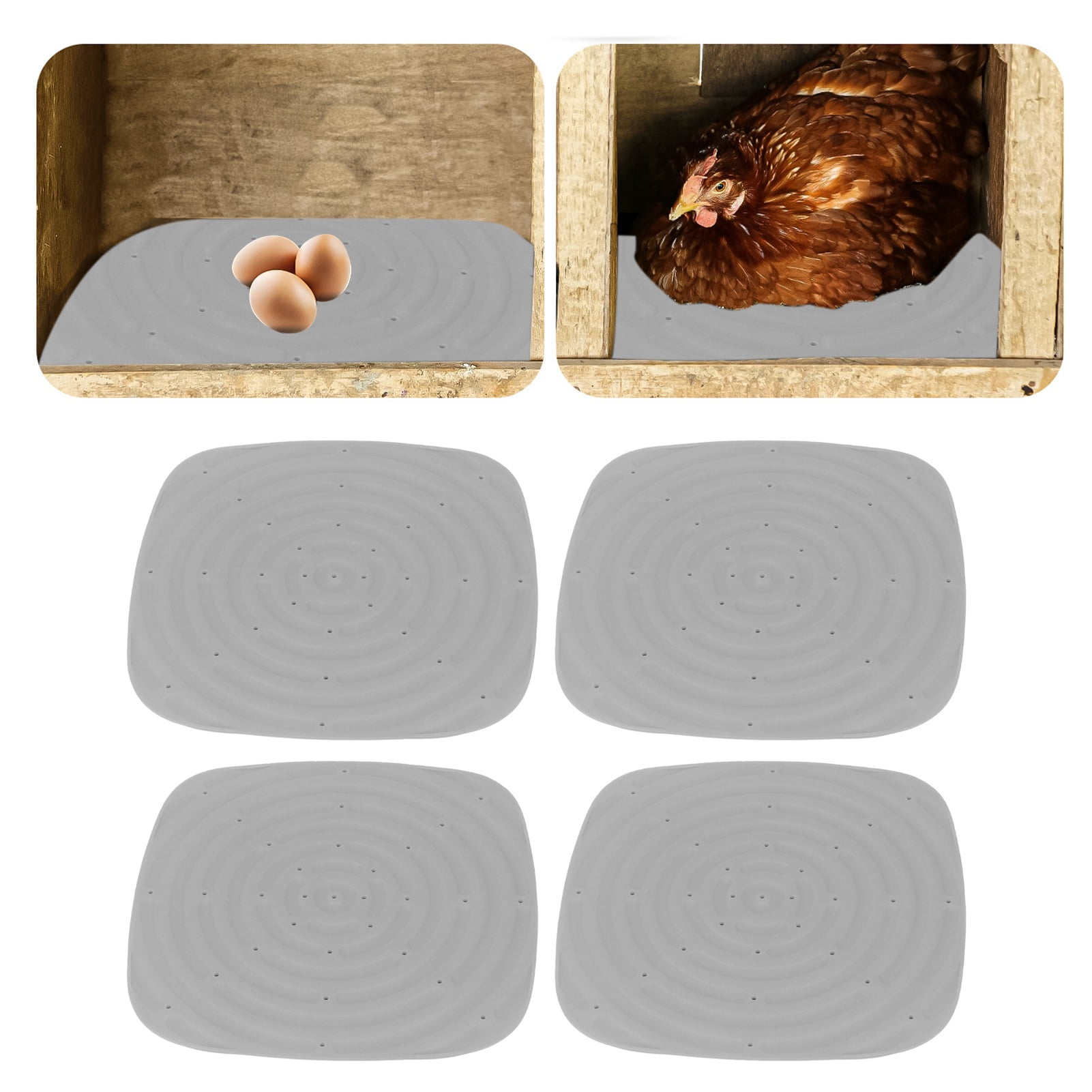 Chicken Nesting Box Pads, Groove Design Washable Chicken Nesting Pads