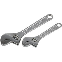DURATOOL - 6" & 8" Chrome Finish Adjustable Wrench Set, 2 Piece