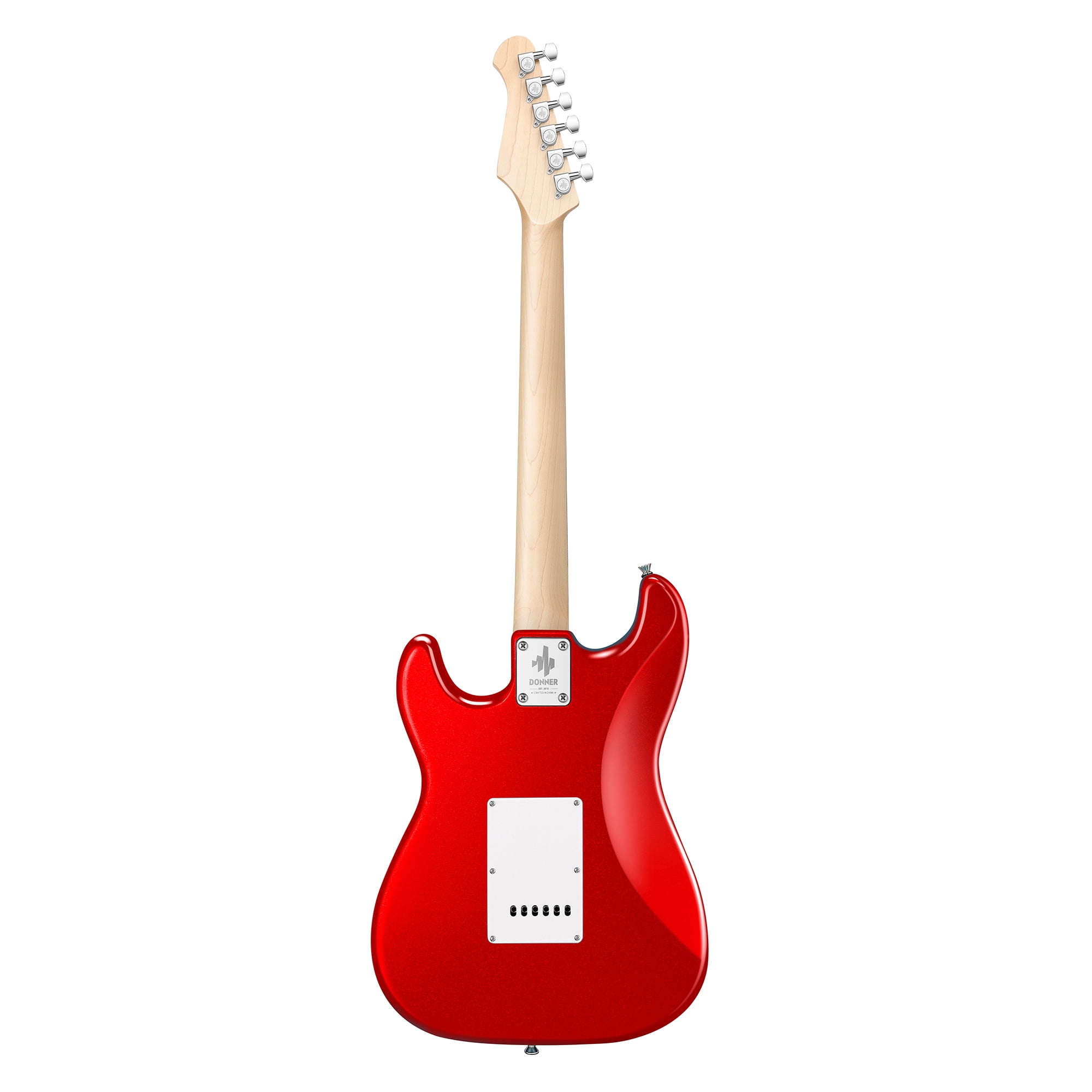 Donner 39" Electric Guitar Beginner Kit Solid Body Full Size Red HSS Pick Up for Starter, with Amplifier, Bag, Digital Tuner, Capo, Strap, String,Cable, Picks DST-102R