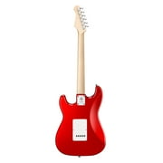 Donner 39 Electric Guitar Beginner Kit Solid Body Full Size Red HSS Pick Up for Starter, with Amplifier, Bag, Digital Tuner, Capo, Strap, String,Cable, Picks DST-102R
