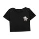 thumbnail image 4 of Top corto de verano para mujer, ropa de calle suave y sencilla, camisa con cuello redondo para caminar M, 4 of 7