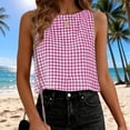 thumbnail image 2 of Plaid Shirts For Women Solid Color Work Blouses Businesscasual Tops For Women Gauze Tank Tops For Women Summer Beach Sleeveless Tops Weighted Vest Woman Wide Strap Tank Tops For Women, 2 of 8
