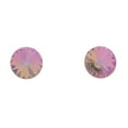 thumbnail image 2 of Women's Pink Rivoli Ear Sense Stud Earrings by Howard's, 2 of 3