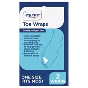 Equate Toe Wraps Beige Color, 2 Count, One Size Fits Most