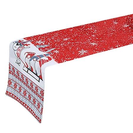 

Santa Claus Table Runner 13X70Inch Dining Cloth Home Kitchen Decor B