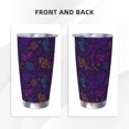 thumbnail image 3 of Cauagu Colorful Snake Pattern 20oz Tumbler,Stainless Steel Vacuum Insulated Tumbler with Lid Insulated Coffee Mug Thermal Cup with Splash Proof Sliding Lid-Straw Three-piece Set, 3 of 8