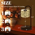 thumbnail image 2 of Candle Warmer Lamp with Timer Dimmer Pink Ribbon Bows Seamless Green Plaid Clover Accents Vintage Preppy Candle Lamp Warmer for Jar Candle with 4 Bulbs Gifts for Women House Warming Gifts, 2 of 8