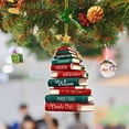 thumbnail image 2 of Árbol De Navidad Colgante En Forma De Estantería Adornos Navideños Para Colgar Adornos Con Libros Apilados Libros Navideños Adornos Acrílicos Adornos De Año Nuevo B, 2 of 4