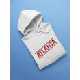 thumbnail image 3 of Atlanta Red Stamp Drawing Hoodie Men -Image by Shutterstock, Male Medium, 3 of 4