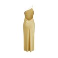 thumbnail image 5 of Vestido largo de satén amarillo sin espalda para mujer, con hombros descubiertos elegante traje Sexy, sin tirantes, para fiesta y Club, verano 2024, 5 of 5