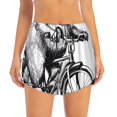 thumbnail image 2 of Goofa Capybara Riding Bicycle Printed Women 2 in 1 Running Shorts,Quick Dry Athletic Workout Shorts,High Waisted Athletic Shorts with Liner Pockets-Large, 2 of 9