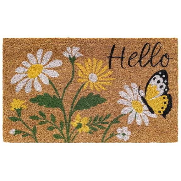 Achim Printed Coir Spring Doormat 18" x 30" - Hello Butterfly