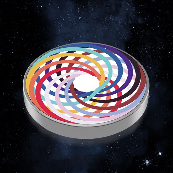 Aqestyerly Jouets pour Enfants Galaxie Lumineuse Colorée Étoile Jouet de Décompression en Acier Inoxydable Jouet de Bureau Lumineux Cosmique Rotatif