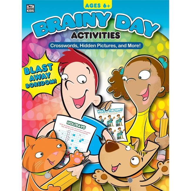 Carson Dellosa Cd 705033bn Brainy Day Activities Crosswords Hidden Pictures And More Ages 6 8 