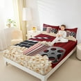 thumbnail image 4 of Manfei Filmstrip Home Popcorn Bed Sheets, Retro Cinema Movie King Sheets, Teen Boy Girl Kid Sheet Set, Lightweight Room Decor, 4-Piece, 4 of 7