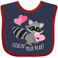 thumbnail image 3 of Inktastic Stealin' Your Heart Cute Raccoon Boys or Girls Baby Bib, 3 of 4