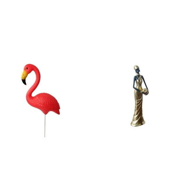 Adorno De Jardín De Hadas Con Forma De Flamenco, Inspirado En La Figura De Una Mujer Tribal Africana, Ideal Para La Decoración Navideña De Primavera Del Hogar Y Los Accesorios Del Jardín.