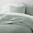 thumbnail image 3 of Noble Linens 3-Piece Eucalyptus Diamond Quilt Set, Twin / Twin XL, 3 of 9