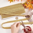 thumbnail image 2 of 12m 13 Yards Golden Gimp Braid Trim 15mm 0.6 inch Decorative Woven Braid Trim Sewing Centipede Lace Ribbon, 2 of 8
