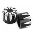 thumbnail image 2 of Fyydes 2pcs Motorcycle Front Axle Cap Black CNC Cut Aluminum Alloy Nut Cover Fit For Tri Glide,Front Axle Cap,Motorcycle Accessory, 2 of 8