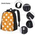 thumbnail image 3 of Pofeuu Orange And White Polka Dot Print Backpack Travel Backpacks With Lunch Bag Pencil Bag Set 3 pcs Set Cartoon Backpack, 3 of 7