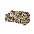 thumbnail image 2 of Leopard Couch Cover for 2 Cushion Sofa, Rustic Brown Animals Art Modern Washable Loveseat Sofa Covers Slipcover for Sectional Sofas L-Shaped, Couch Throw Cover 71"x118", 2 of 9