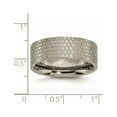 thumbnail image 6 of Titanium Brushed Patterned 8mm Flat Band, 6 of 7