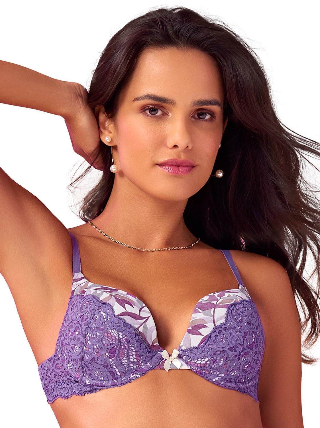 Bra escote profundo Ilusión Push Up 70054 purpura 34B Walmart en