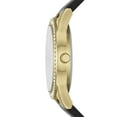 thumbnail image 2 of Folio Women's Watch Gift Set: Gold Round Case, Gold Sunray Dial and Black Faux Leather Strap, 2 of 5