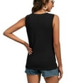thumbnail image 2 of SWSMCLT Women's V Neck Sleeveless Fashion Vest Soft Top Fall Loose Spring Cozy Elegant Summer Tank Top Black Medium, 2 of 4