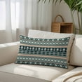 thumbnail image 6 of Dark Green Boho Striped Throw Pillow Cover 20 x 26 Inch Decorative Pillow Cover Southwestern Ethnic Tribe Vintage Lumbar Pillowcase Seasonal Rectangle Cushion Case for Couch Sofa Bed Living Room, 6 of 9