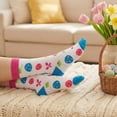 thumbnail image 4 of Forfamy 5 Pairs Easter Socks for Women Easter Bunny Crew Socks Rabbit Carrot Egg Pattern Socks Fun Socks for Easter Party Gift, 4 of 7