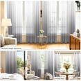 thumbnail image 5 of JIUZHEN Gray Ombre Grommet Sheer Curtains 84 Inches Long Semi Sheer Voile Gradient Light Filtering Window Drapes for Bedroom Living Room, Set of 2 Panels, 52 x 84 Inches Long, 5 of 7