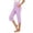 Purple, variant on JIAYUE Women Capri Pants Solid Color High Waist Design Side Pockets Straight Fit Trousers for Outdoor Walking Sport Wear