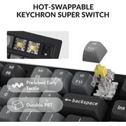 Keychron K10 Max Wireless Custom Mechanical Keyboard, QMK 2.4 GHz Bluetooth Full-Size with Hot-Swappable Keychron Super Banana Switch Compatible with Mac Windows Linux (RGB Backlit)