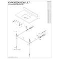 thumbnail image 3 of Kingston Brass KVPK3622K8SQ7 Edwardian 36" Black Granite Console Sink with Brass Legs (8-Inch, 3-Hole), Black Granite/Brushed Brass, 3 of 4
