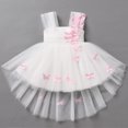 thumbnail image 5 of FYMNSI Toddler Girl High Low Hem Princess Tutu Dress Flower Ruffle Tulle Dresses Girls Clothes 18-24 Months, 5 of 7