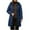 Navy, variant on Womens Long Puffer Jacket with Hood Plus Size Thicken Fleece Lined Winter Coat Warm Zip Up Quilted Parkas with Zip Pockets Orange M