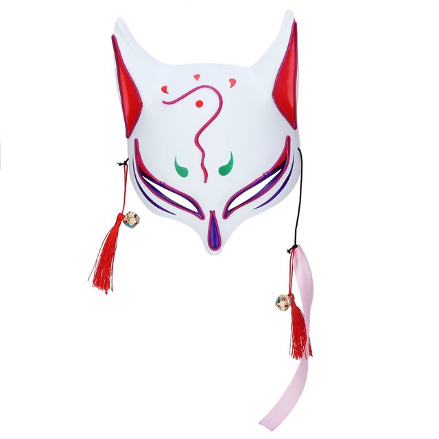 Disfraz de máscara de animales con luz LED brillante para decoración de espectáculo de accesorios de fiesta de Halloween (púrpura)