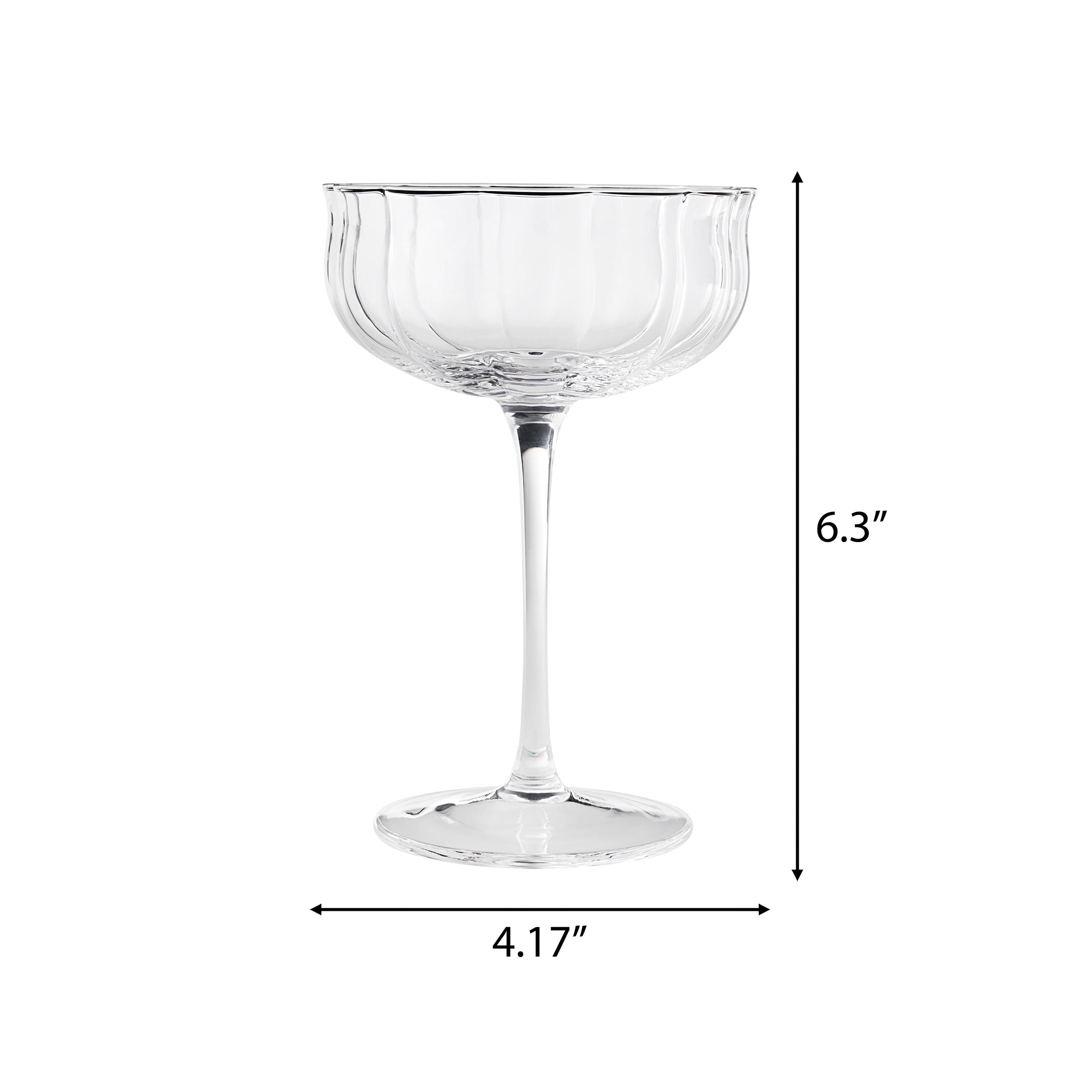 The Pioneer Woman Colette 8-Ounce Scalloped Cocktail Glass, Clear