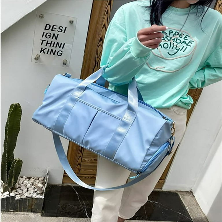 Light Blue Duffle Bag