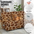 thumbnail image 5 of COEQINE Stretch Recliner Cover Universal 8 Pieces Recliner Sofa Cover Stay in Place 3 Seater Furniture Protector Home Decor for Pets, Dogs, Cats, Kids, Giraffe Print, 5 of 8