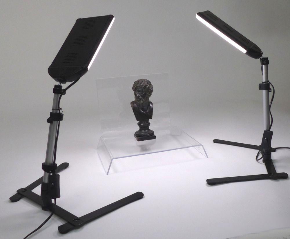 Shooting Table for Product Photography ALZO 100 LED Table Top Platform Light Kit