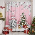 thumbnail image 3 of Pink Gnomes Christmas Shower Curtain, Snowflake Xmas Tree Gifts Winter Waterproof Fabric Shower Curtains with 12 Hooks, Bathroom Curtain Set for Bathroom Accessories Decor, 36 x 72 Inches, 3 of 9