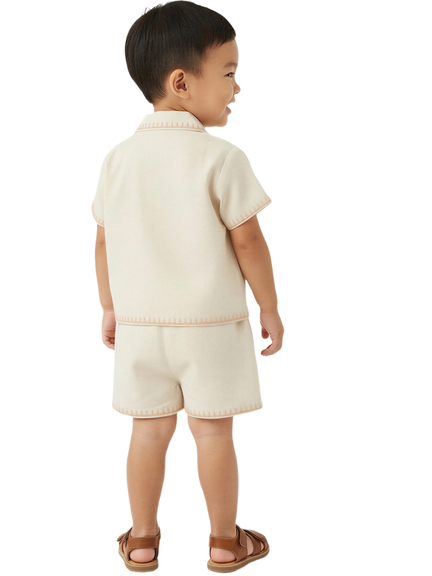 Mickey and Pluto Baby Boy Linen Short Set, Sizes 0/3 Months-24 Months