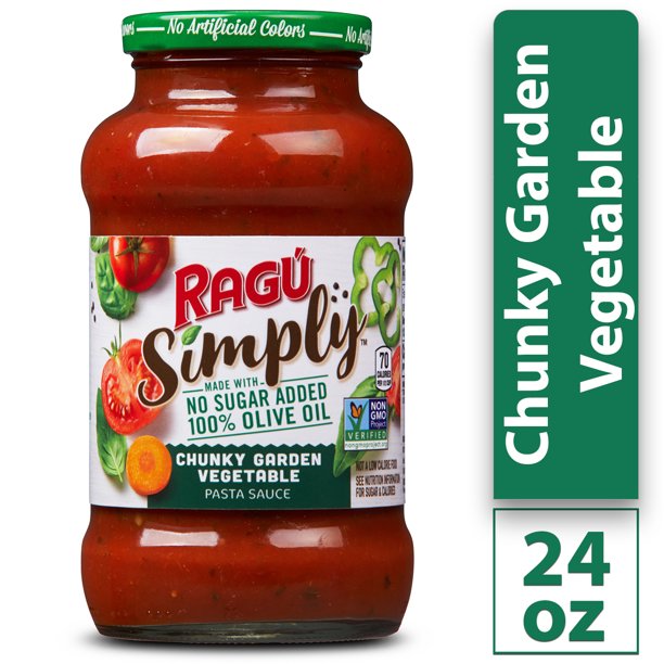Ragú Simply™ Chunky Garden Vegetable Pasta Sauce, 24 oz.