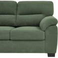 thumbnail image 5 of 81" 3 Seater Chenille Sofa, Comfy Upholstered Tufted Couch with Wide Armrests for Living Room, Apartment, Office (Dark Green), 5 of 8