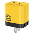 thumbnail image 2 of U128 USB C Wall Charger Block 40W Pd Power Fast Type C Charging Block Plug Double Ports Adapter CN Plug Silver, 2 of 5