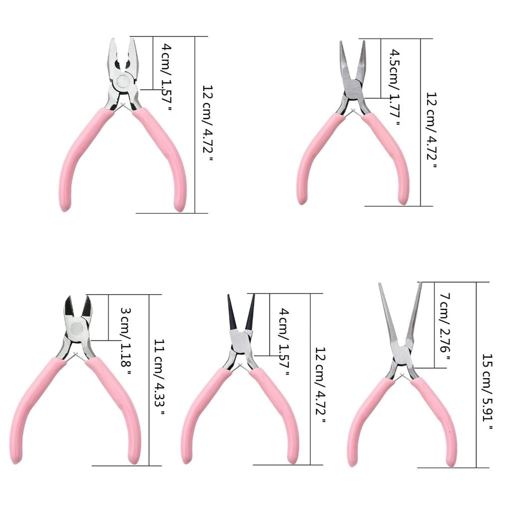CEORPER 9 in 1 Jewelry Pliers Set Needle Nose Pliers Diagonal Round Nose Plier for Craft