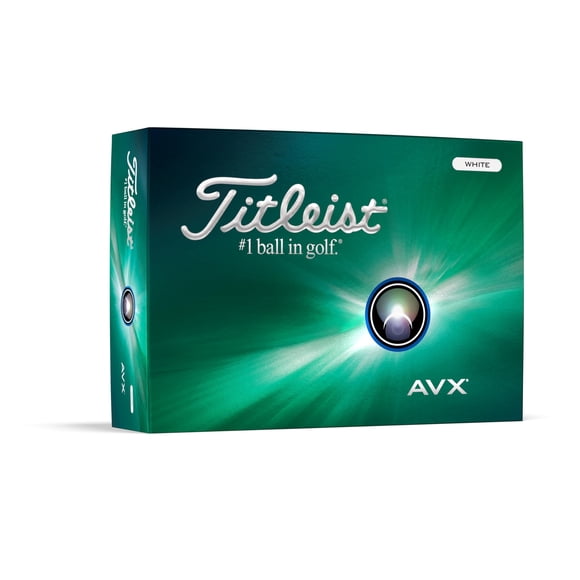 Pelota de golf Titleist AVX blanca, una docena